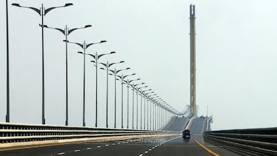 The Sheikh Jaber causeway in Kuwait City. AFP