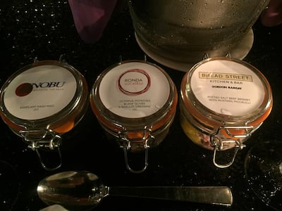 Dishes from the chefs of the night