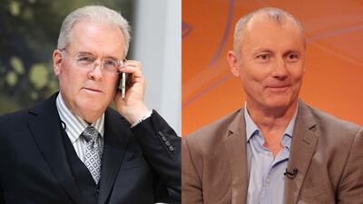 Left: Billionaire Robert Mercer, who is set to sue Channel 4 for his portrayal 'Brexit: The Uncivil War'. Right: Actor Aden Gillett, who played Mercer in the Channel 4 movie. Getty Images, Rex / Shutterstock