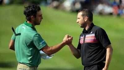 Sergio Garcia, right, finished out of contention for the BMW PGA Championship. Richard Heathcote / Getty Images