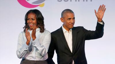 The Obamas are reportedly looking for new partnerships, potentially with Amazon’s Audible and iHeartMedia. AP Photo