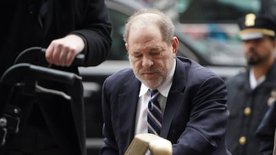 Film producer Harvey Weinstein arrives at New York Criminal Court during his ongoing sexual assault trial in the Manhattan borough of New York City, New York, US, February 13, 2020. REUTERS/Carlo Allegri