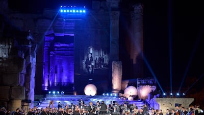 Palestinian singer Mohammed Assaf performs on stage during the annual Baalbeck International Festival (BIF) in Baalbeck, Beqaa Valley, Lebanon, 20 July 2019. The festival runs from 05 July to 03 August 2019. Photo: EPA