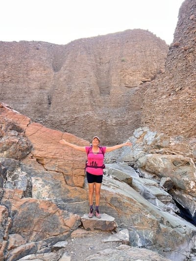 Amy Subaey, founder of UAE Trekkers, says underestimating the heat is one of the biggest mistakes hikers make. Photo: Amy Subaey