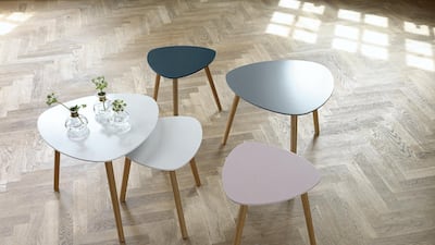 Nestling tables: Dh130 for the 55x55cm, and Dh90 for the 40x40cm