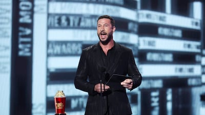 Pablo Schreiber presents the Best Villain Award. Reuters