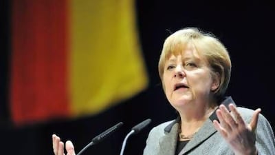 Germany’s conservatives will focus their campaign on the party’s economic competence and on jobs during nationwide elections later this year, Angela Merkel said in Wilhelmshaven. EPA / MATTHIAS BALK