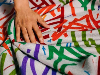 Loro Piana has collaborated with Emirati multidisciplinary artist Mattar Bin Lahej on unique pieces for the UAE's Golden Jubilee. Photo: Loro Piana