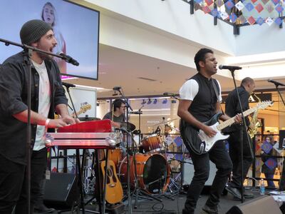 Alluri perfoming at t the Viru Keskus centre in downtown Tallinn, Estonia. Photo by Si Hawkins