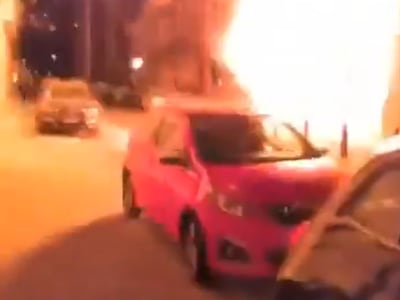 A video posted on social media showing the attack on the synague in Liege. Photo: Social Media