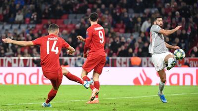 Group stage, Novermber 6, 2019 - Bayern Munich 2 (Lewandowski 69', Perisic 89') Olympiakos 0: Just four days earlier, Bayern had lost 5-1 to Eintracht Frankfurt in the Bundesliga, prompting the sacking of manager Niko Kovac. The Croatian was replaced by his assistant Hansi Flick, who oversaw a comfortable win at the Allianz Arena that sealed Bayern's place in the knockout stage. Lewandowski became the third player to score in eight consecutive group stage appearances. AFP