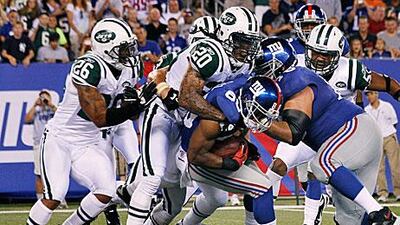 It was not a great advert for the NFL playing wise but New York rivals the Jets and the Giants played hard.