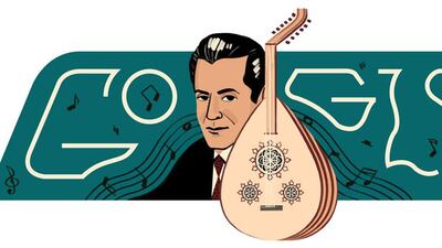Google celebrates Syrian-Egyptian composer and actor Farid Al Atrash with a Google Doodle to mark what would have been his 110th birthday.