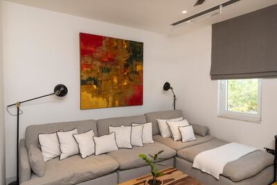 The upstairs landing was transformed into a TV room. Antonie Robertson / The National