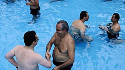 Meet market: hanging out at the water park.