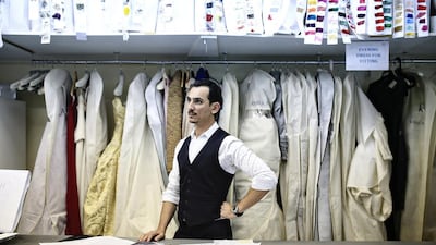 The fiercely private designer Rami Al Ali at his atelier in Dubai. Sarah Dea / The National