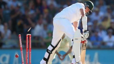 One bright moment for Australia was Starc bowling Morkel for a duck.