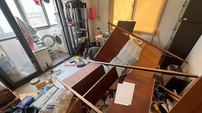 A damaged apartment in New Taipei City. Reuters