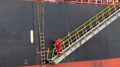 The Border Guards managed to rescue the 25 crew members of the 'TSS Pearl', who were taken to the port of Jizan.