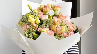 A bunch of flowers from Florette come wrapped in paper, much like you would find at a traditional farmer’s market. Photo: Florette