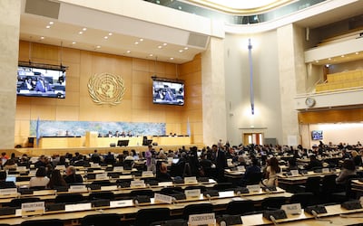 The UN Human Rights Council in Geneva. Chris Whiteoak / The National