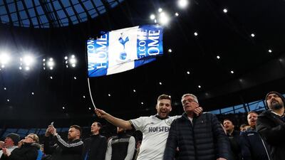 Tottenham fans in their new home stadium. Getty