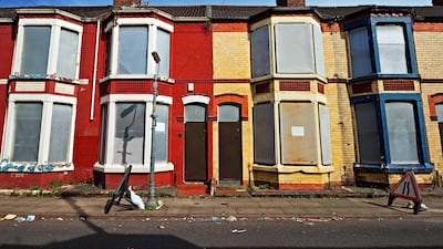 Derelict terraced houses in Wavertree, Liverpool could be bought £1 by Liverpool City Council. Alamy