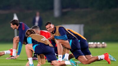 Croatia's Dejan Lovren during training. PA