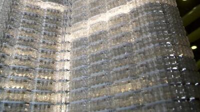 Lego model of the Burj Khalifa at Skydive Dubai event Lego Stack. Courtesy Stack