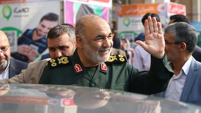 Hossein Salami at the Tehran international book fair April 2, 2019. EPA