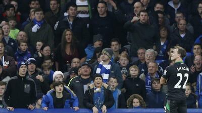 Stoke City's Xherdan Shaqiri poses after scoring against Everton in the Premier League on Monday night. Carl Recine / Action Images / Reuters / December 28, 2015