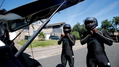 The Mini training session is part of their routine after coronavirus disrupted their plans. Reuters