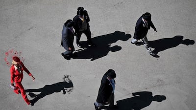 Spectators arrive for the third day of horseracing at Royal Ascot, in Berkshire, UK. AFP