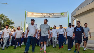 The walk was organised as part of the Ministry’s healthcare programme.