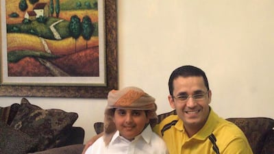 Naser Al Ketbi with his mentor and guardian Hani Asaad a few years ago. Courtesy, Naser Al Ketbi