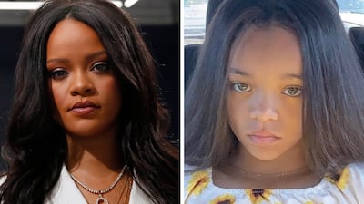 Seeing double: Rihanna (left) and her young doppelganger, Ala'a Skyy. AP and Instagram / Ala’a Skyy