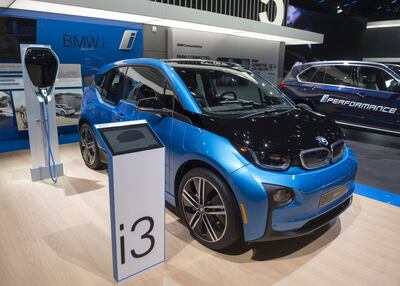 The BMW i3 plug-in hybrid. Saul Loeb / AFP