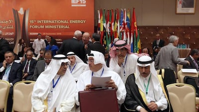 Above, participants of the International Energy Forum in Algiers, Algeria. Mohamed Messara / EPA