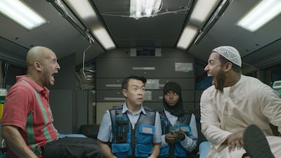 A still from new Emirati comedy film 'Rashid & Rajab'. Image Nation Abu Dhabi