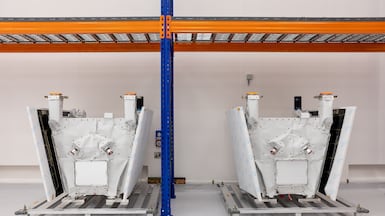 It is equipped with a 15,000sqft ISO-standard cleanroom for full spacecraft assembly and integration and testing infrastructure such as thermal vacuum chambers, vibration table, electromagnetic interference chamber and mission simulation environments. Photo: Orbitworks