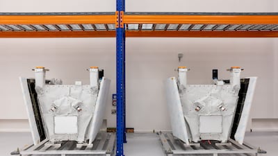 It includes a cleanroom for spacecraft assembly, with testing equipment such as thermal vacuum chambers, a vibration table, electromagnetic interference chamber and mission simulation environments. Photo: Orbitworks