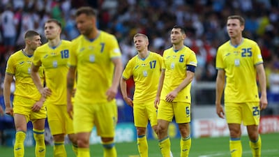 Ukraine players after their exit from Euro 2024. Reuters