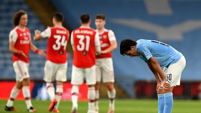 Manchester City's Eric Garcia after the semifinal. AP