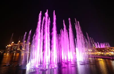 The Palm Fountain will dance to the beat of Bollywood song 'Malhari'. Chris Whiteoak / The National