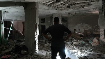 Rescuers search for survivors at the site of an Israeli air attack that targeted a residential building in Beirut’s southern suburbs Haret Hreik neighborhood. AFP