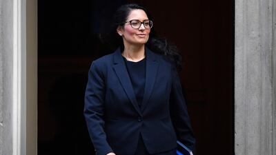 Britain's Home Secretary Priti Patel announced the cut in the terrorism threat level. AFP