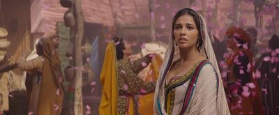 Naomi Scott plays Princess Jasmine in the live-action remake. Screen grab / Walt Disney Studios YouTube
