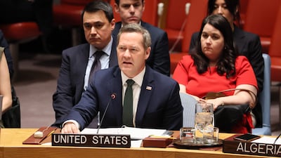 Mike Waltz, US ambassador to the UN, speaks during a UN Security Council meeting in New York. AFP