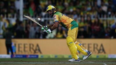 7 Shahid Afridi (Pakhtoons) This tournament was always going to be all about the darling of Sharjah, right down to the fact he wears 10 on his back. A hat-trick with his first three balls just confirmed it. Francois Nel / Getty Images