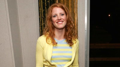 Jessica Chastain, in jeans and a yellow hoodie, at an evening hosted by the Creative Coalition in Los Angeles on May 3, 2006. WireImage
